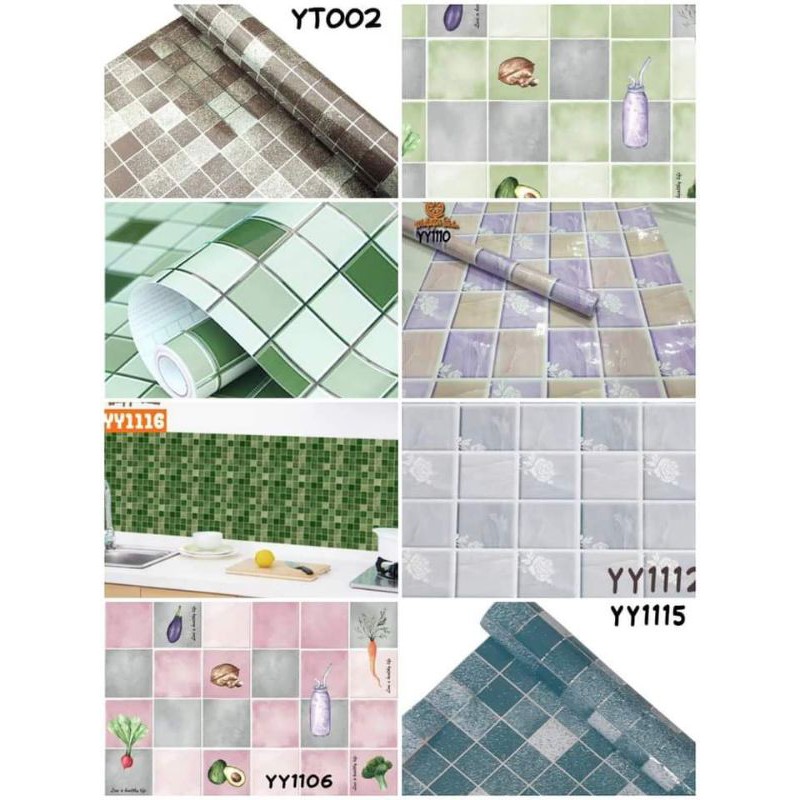 wallpaper dinding dapur/wallpaper kamar mandi/wallpaper tahan panas, air dan api