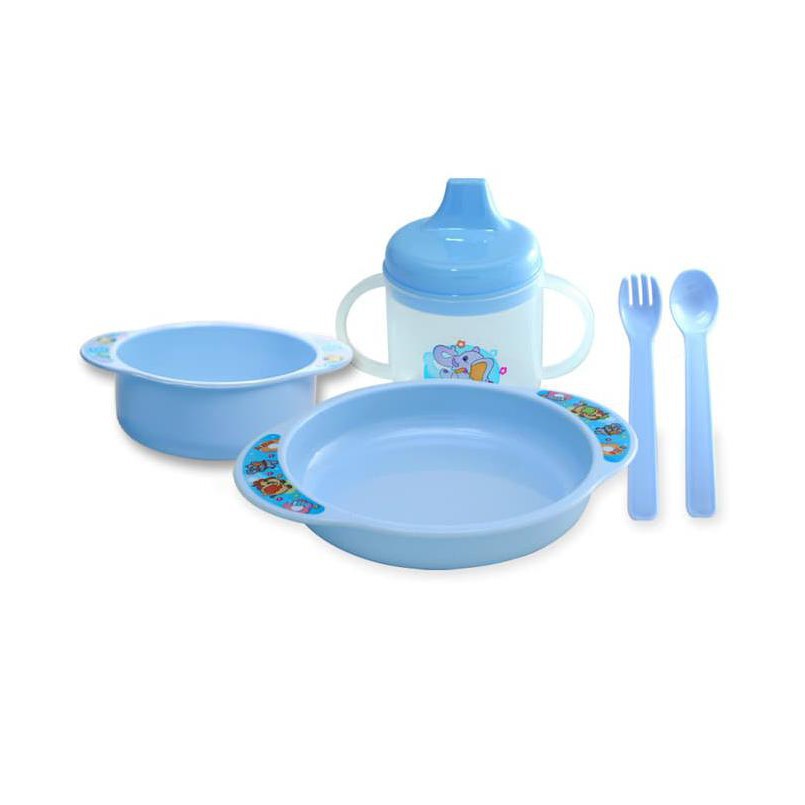 LB1363 Lusty Bunny Feeding Set mangkok botol minum spout sendok garpu