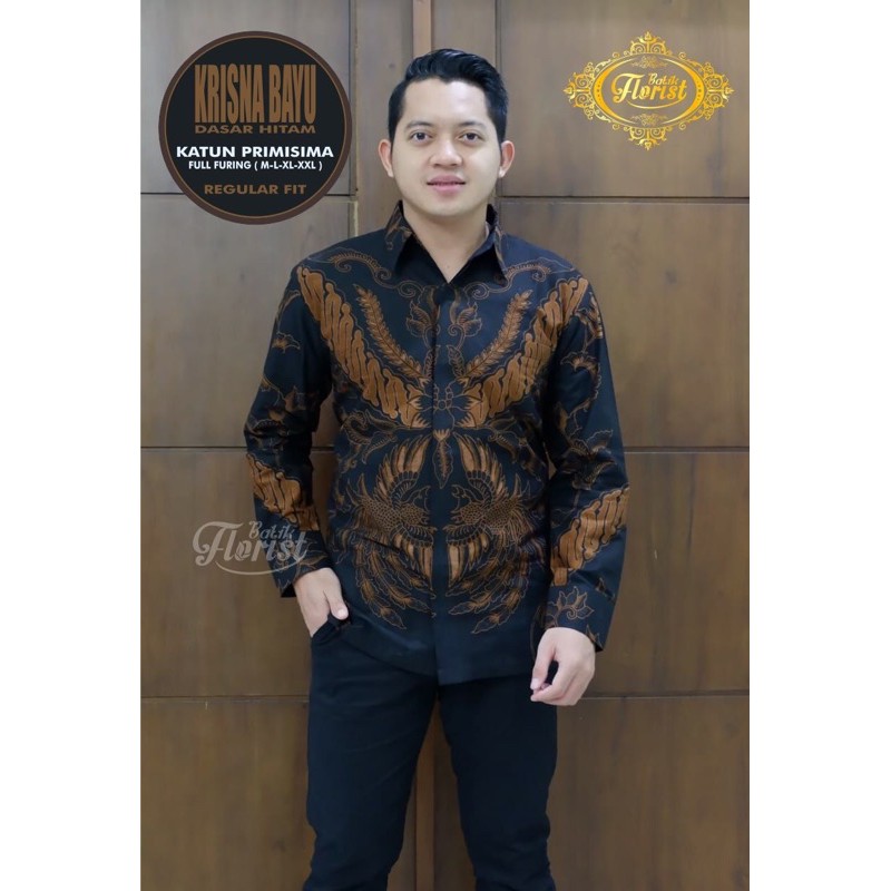 BATIK KRISNA BAYU FULL FURING KATUN HALUS SRAGENAN SIZE M-XXL ASLI SOLO