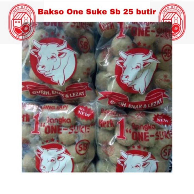 Bakso Sapi One Suke SB 25 butir Murah Enak (Super Polos)