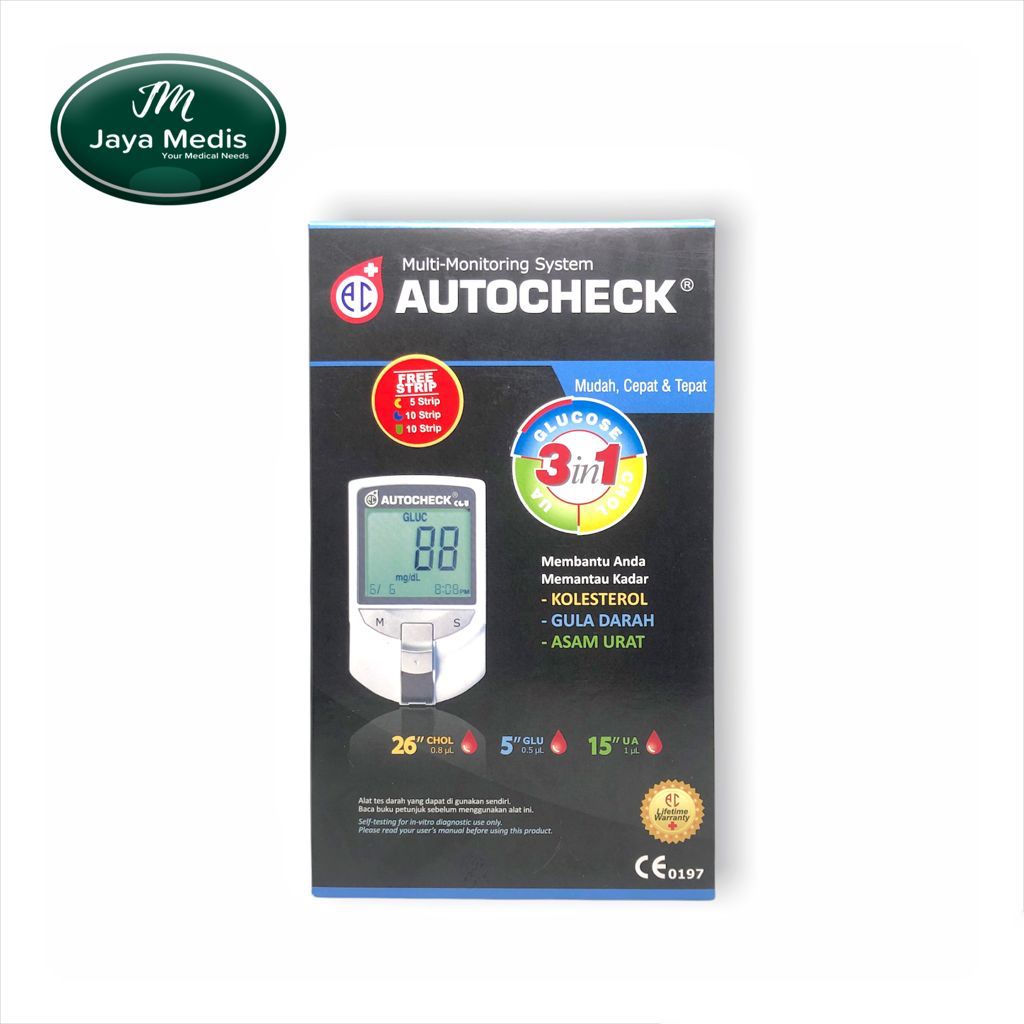 Alat Autocheck 3 in 1 ( Gula Darah , Asam Urat , Kolesterol )