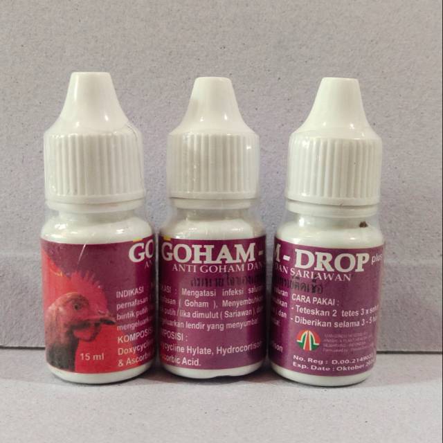 Goham drop plus obat ayam anti goham dan sariawan