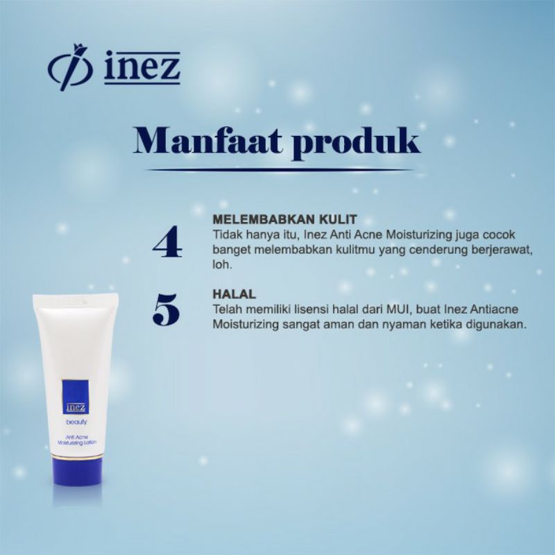 INEZ Anti Acne Moisturizing Lotion / Pelembab Wajah Berjerawat