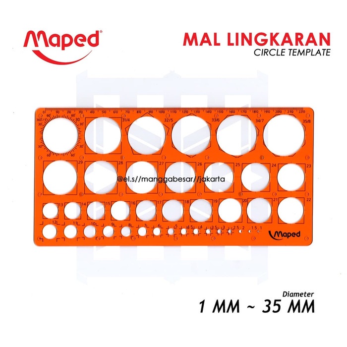 

Penggaris Mal Lingkaran Maped 620