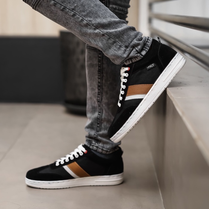 WILSON BLACK |ManNeedMe x ARF| Sepatu Sneakers Pria Casual Canvas Shoes ORIGINAL