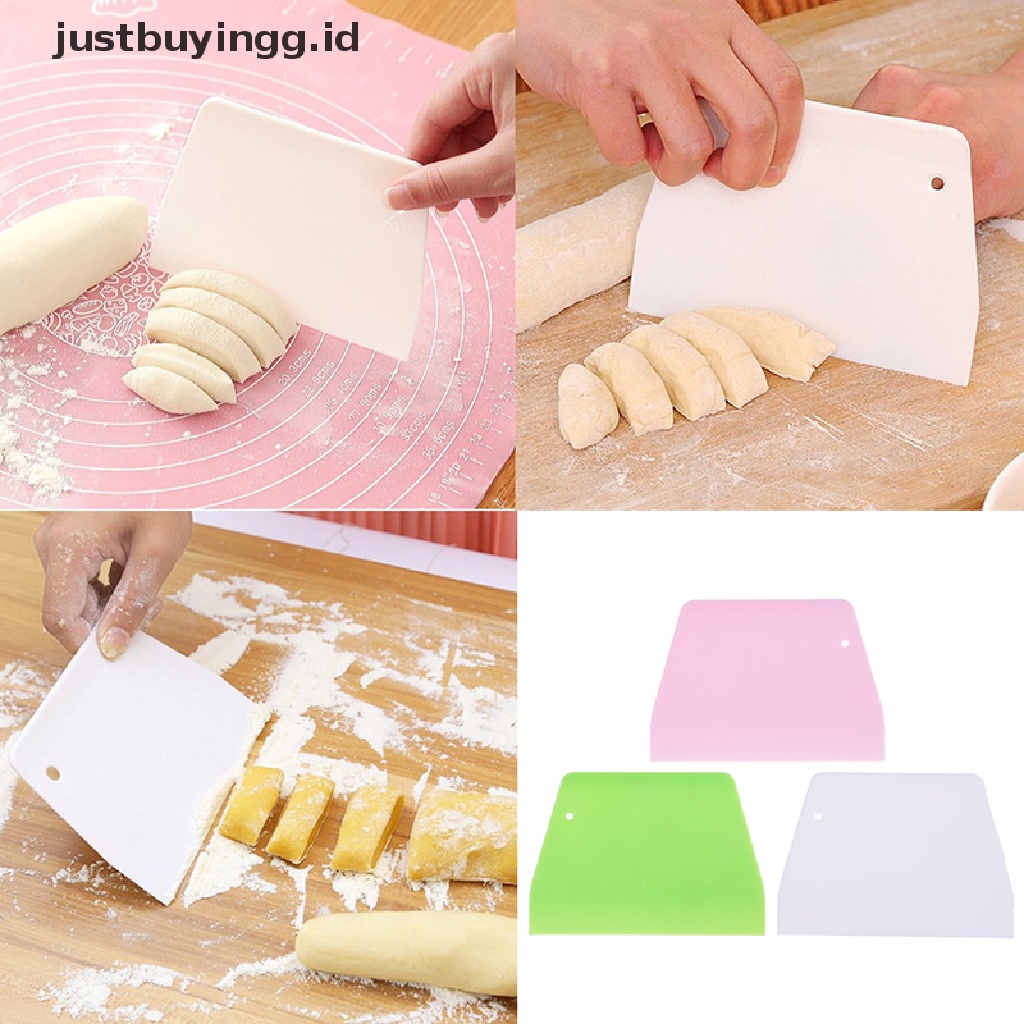 1 Pc Spatula Pengikis Pemotong Adonan Krim Kue Bentuk Trapesium