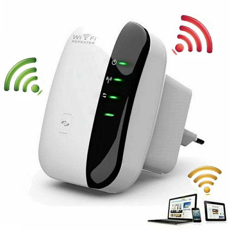 WiFi Repeater Extender 300 Mbps Penguat Sinyal Wifi Amplifier - Wirele