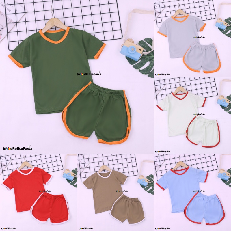 [PREMIUM] Set Chuba Chups Bayi - 3 Tahun / Baju Baby Laki Perempuan Setelan Tidur Polos Pendek Adem