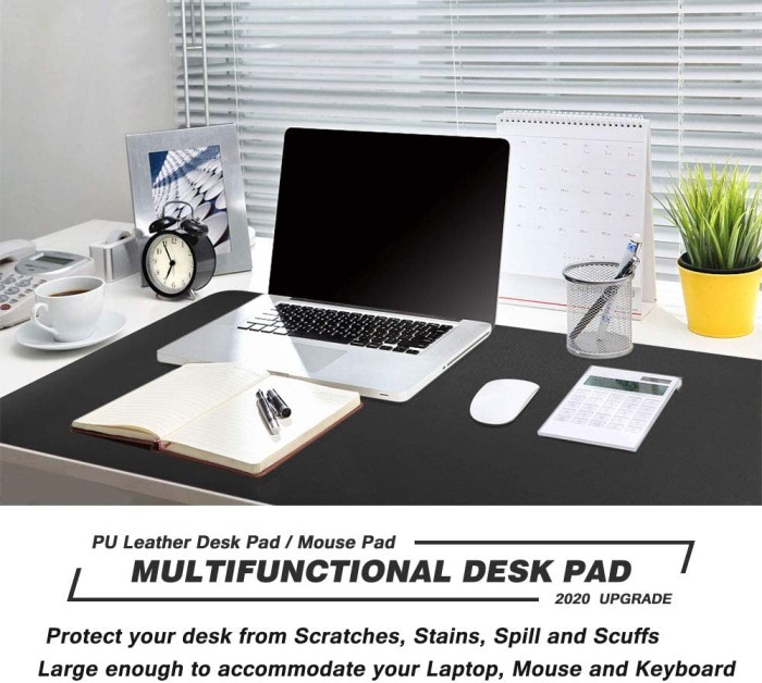Triple W 90x45cm Leather Mousepad Big Game Desk Mat Keyboard Mouse Pad Besar Waterproof BUBM