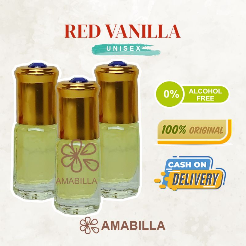 Parfum Aroma RED VANILLA Original Non Alkohol 3ml 6ml 12ml Parfum Original Bibit Parfum Murni RED VA