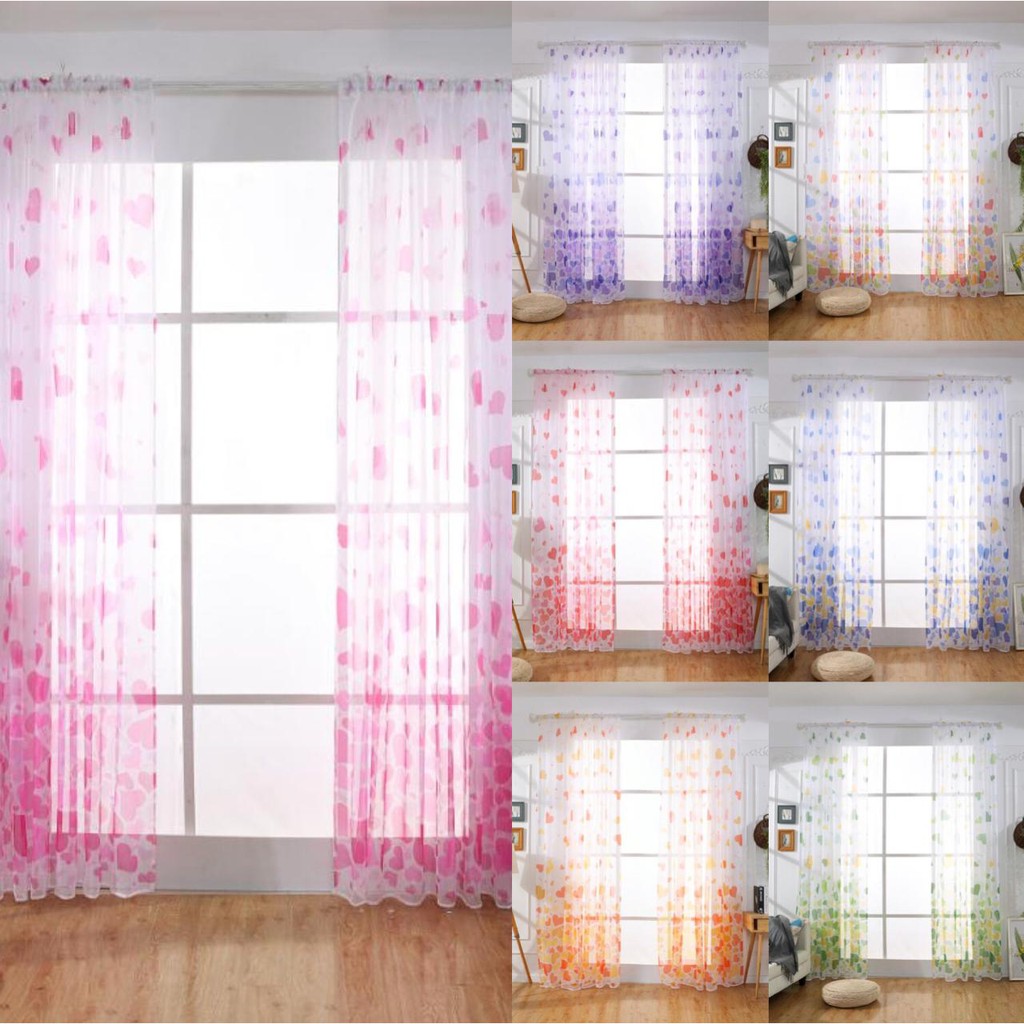 HC TR-10 TIRAI TRANSPARAN MOTIF LOVE / TIRAI JENDELA TIRAI PINTU / TIRAI SEKAT GORDEN TRANSPARAN