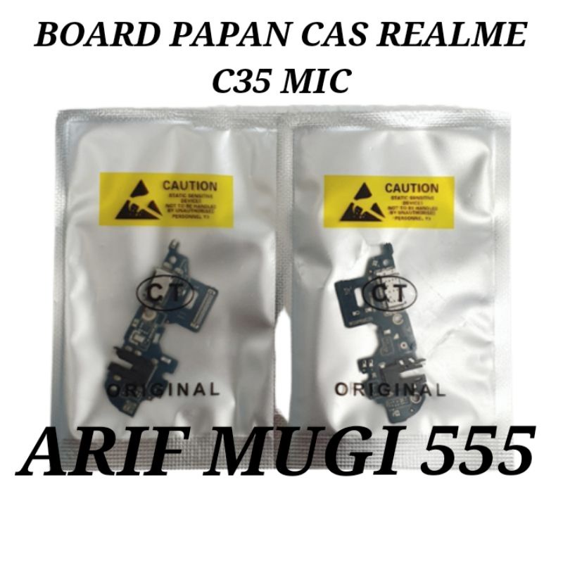 BOARD PAPAN CAS KONEKTOR CONEKTOR CHARGER REALME C35 PLUG IN MIC ORIGINAL