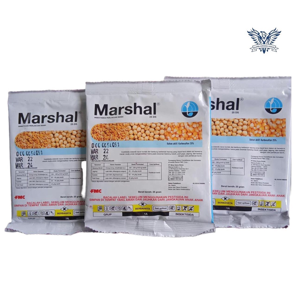 Marshal 25DS 25gr Insektisida Karbosulfan 25,53 % Perlakuan benih FMC Taurus