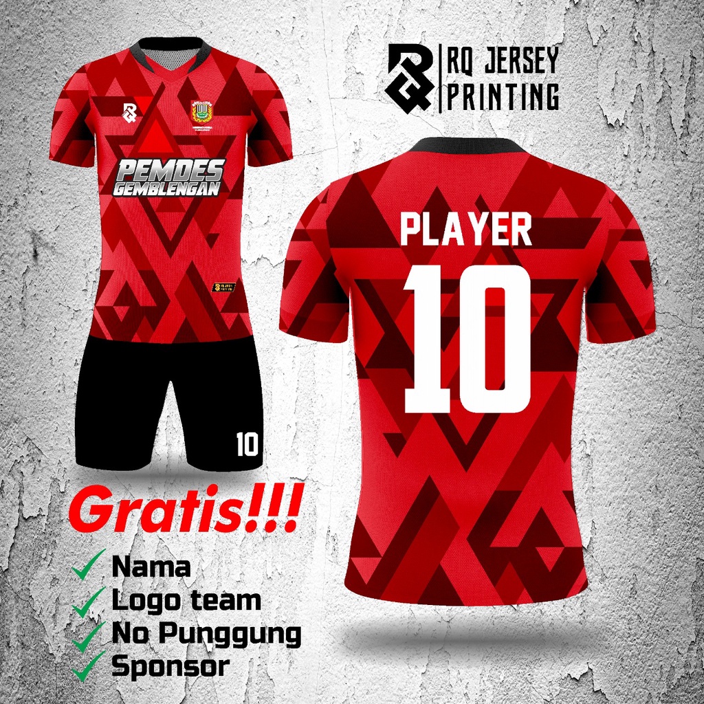 BIKIN 5 GRATIS 1  stelan BAJU+CELANA jersey bola/futsal/ custom nama,logo,nomor dll fullprint