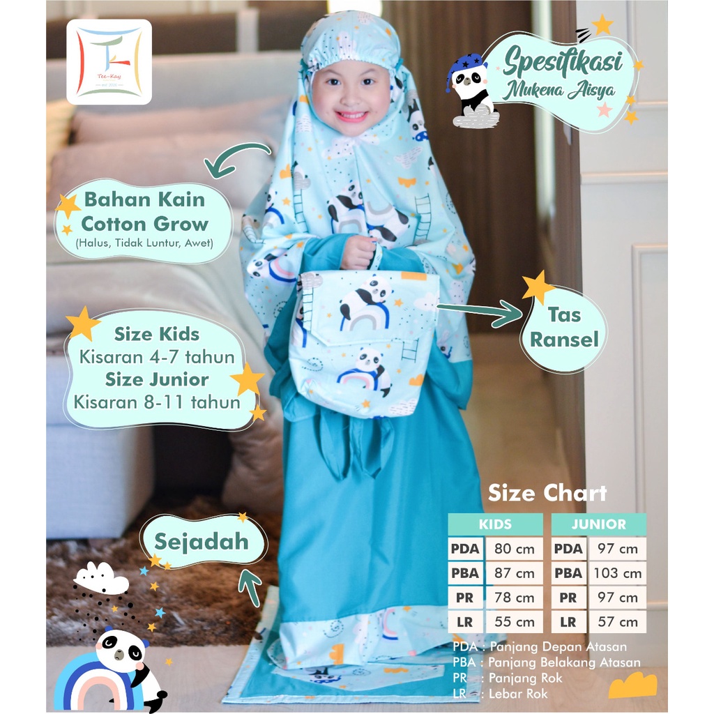 MUKENA ANAK 3IN1 MOTIF LUCU