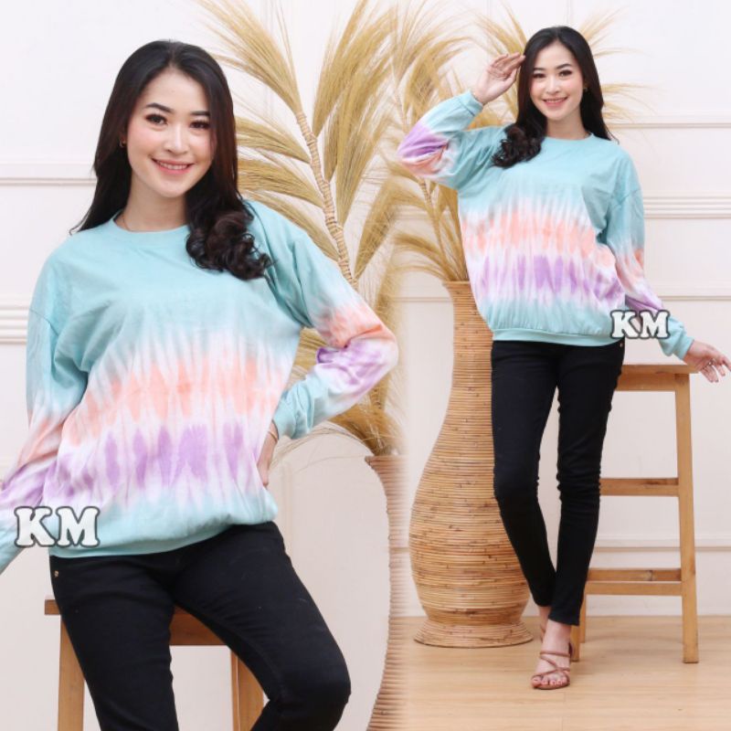 SWEATER KAOS LENGAN PANJANG TIEDYE KAOS LD 110 FIT XL SWEATSHIRT