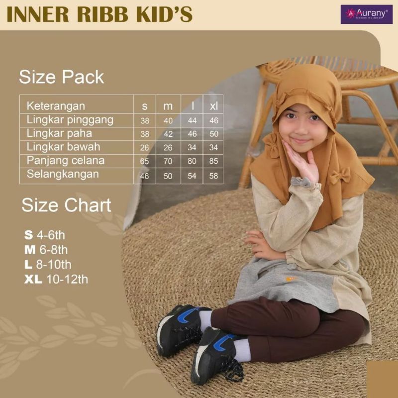 INNER JOGGER • INNER RIBB • ANAK || CELANA DALAMAN GAMIS/ROK AURANY