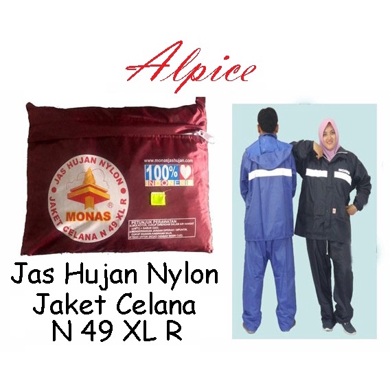 Jas Hujan Jaket Celana N 49 XL R Monas Murah