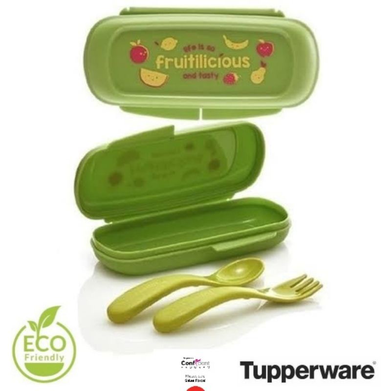 Tupperware Baby On The Go Cutlery Set // Sendok Spoon Garpu Fork Makan Anak Bayi Balita