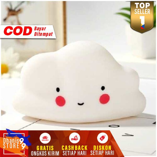 Lampu Tidur Anak LED Light Battery Cute Smiley Lamp Hias Dekorasi Ruangan Kamar Rumah Berkualitas