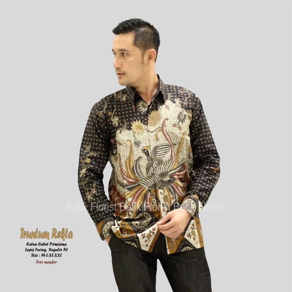 TRUNTUM REKTA BAJU KEMEJA BATIK PRIA SOGAN SOLO PENDEK PANJANG MODERN TERBARU PREMIUM ORIGINAL