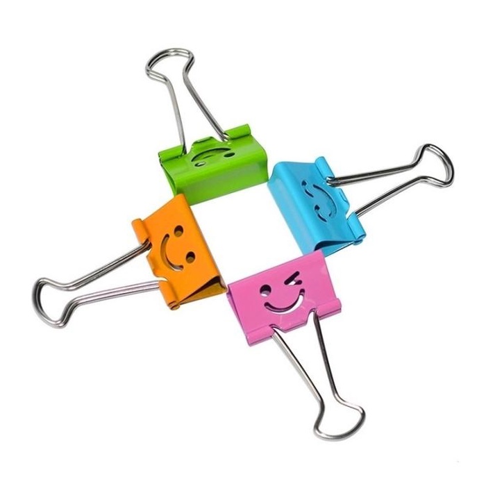 

Klip | Deli - Smile Binder Clip 32Mm 8496 ( @24Pc )