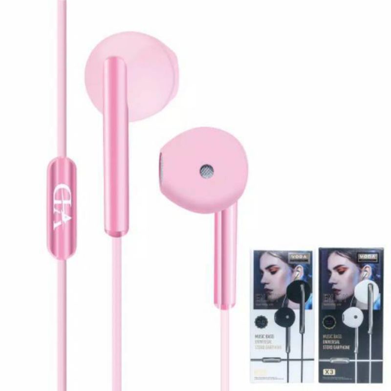 Hf Handsfree Headset VODA X3 Original Suara Bass Mantappp