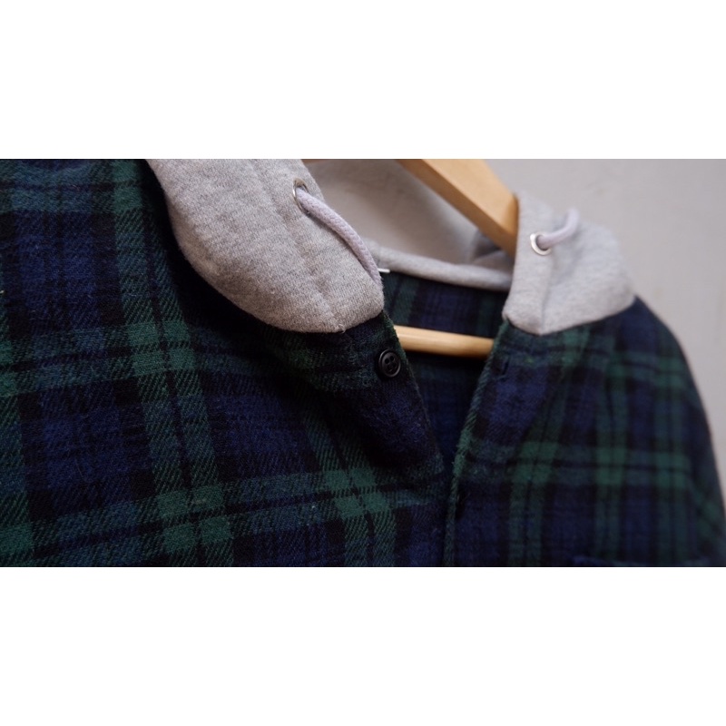 kemeja hoodie flannel second branded