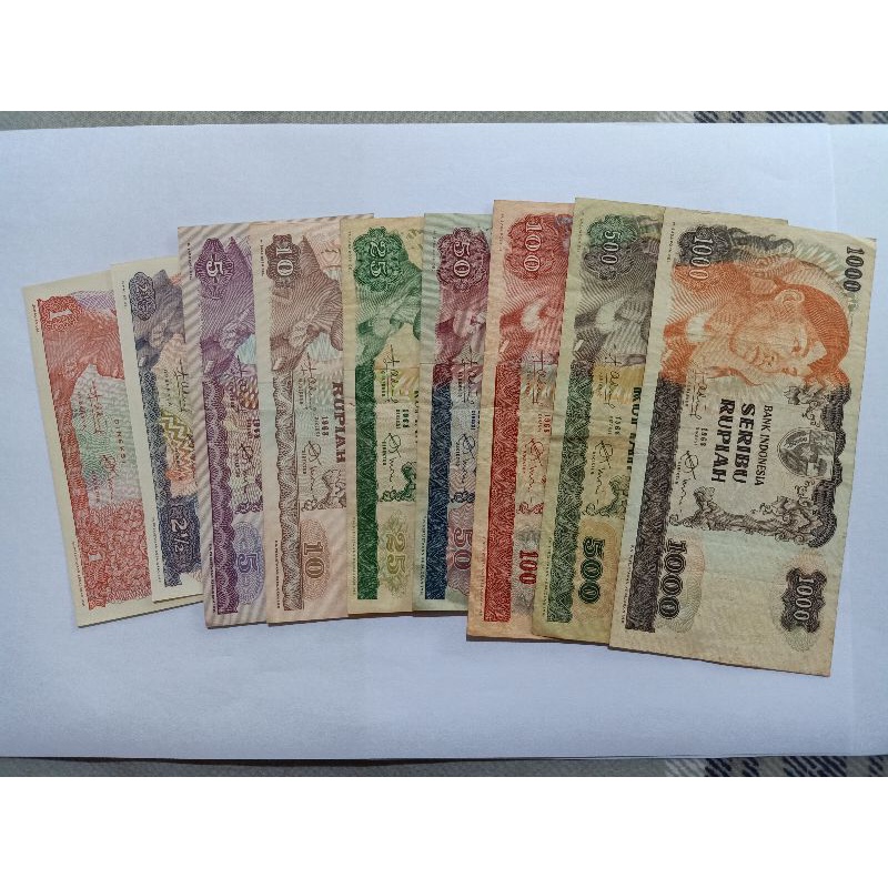 Uang Set Sudirman 1-1000 Tahun 1968
