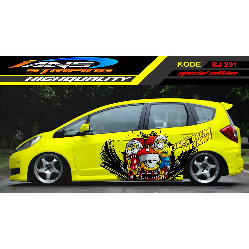 DECAL STICKER MOBIL JAZZ , BRIO / STIKER MOBIL / STIKER MOBIL AGYA JAZZ AGYA / STIKER PRINT MOBIL