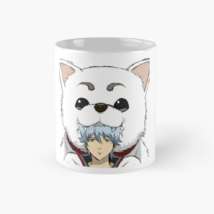 Mug Gelas Sadaharu and Gintoki design cute Gintama