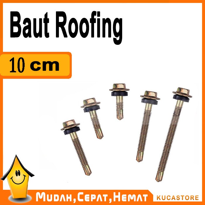 Baut Sekrup Skrup Roofing Panjang 10 cm