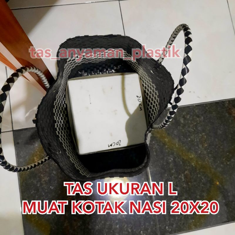 Tas Souvenir Keranjang Belanja Monokrom Bahan Kuat Awet