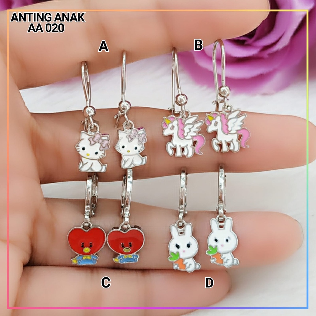 Anting xuping anting anak karakter cat silver lapis emas gold AA 020