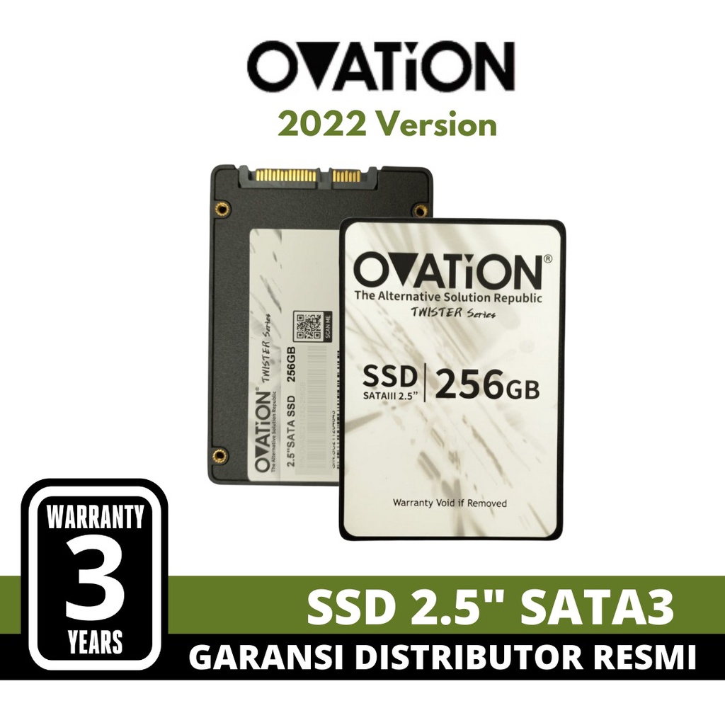 OVATION SSD 256GB / 1TB / 512GB / 512 / 128GB  2.5&quot; SSD SATA SSD Internal SSD SATA3 SSD Comparable SSD 120GB / SSD 240GB / SSD 500GB SSD 256 Samsung SSD RX7 SSD WD SSD VGEN SSD MIDAS SSD EYOTA Garansi Distributor Resmi 3 Tahun