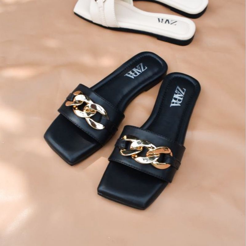 SANDAL TEPLEK 044 || SANDAL SLOP RANTAI TERBARU