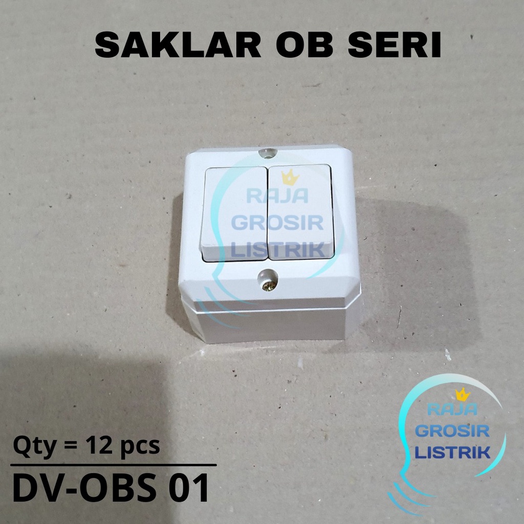 DUTRON Saklar Seri Outbow DV OBS 01 Saklar Double Saklar Tempel 2 Tombol