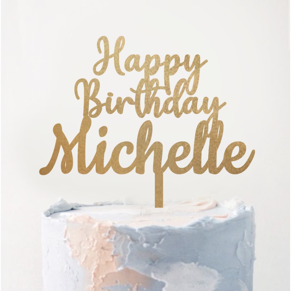CUSTOM AKRILIK KUE / CUSTOM TOPPER KUE BIRTHDAY / KUE TOPPER AKRILIK