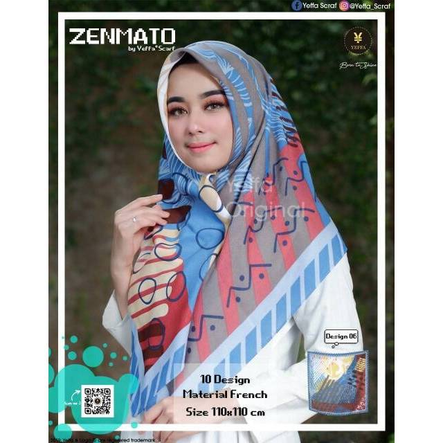 KERUDUNG SEGIEMPAT ZENMATO BY YEFFA SCARF