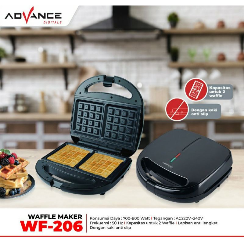 ADVANCE WAFFLE MAKER/CETAKAN WAFFLE WF-206