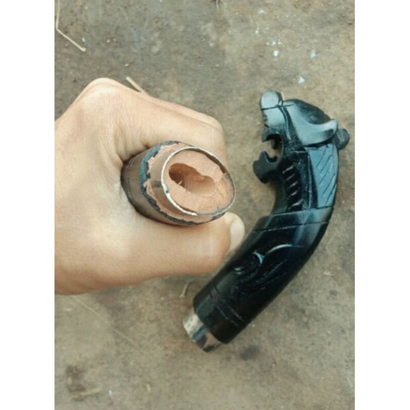 perah / gagang golok macan warna hitam