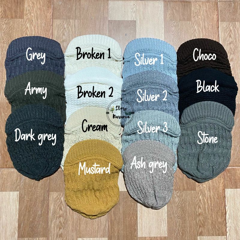 Topi rajut -kupluk -ciput rajut bahan rajut wool yang tebal