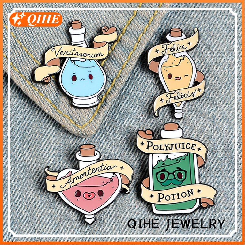 Magic Love Potions Enamel Pins Banner Cartoon Brooches Shirt Bag Colorful Badge Jewelry Classic for Bag Lapel Pin Buckle Animal Jewelry Gift for Friend