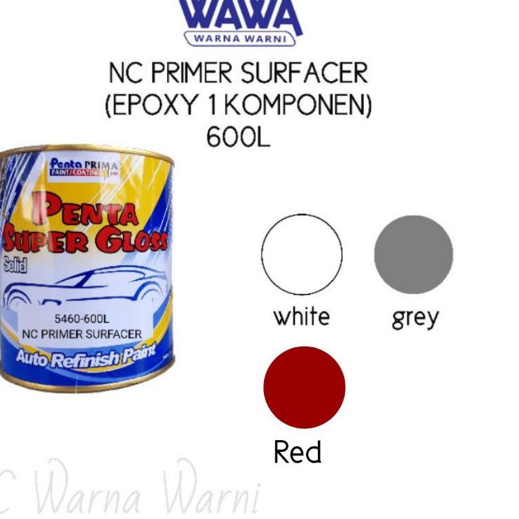 New Style Penta Super Gloss Epoxy Primer surfacer Grey White Red (cat dasar) 200gr