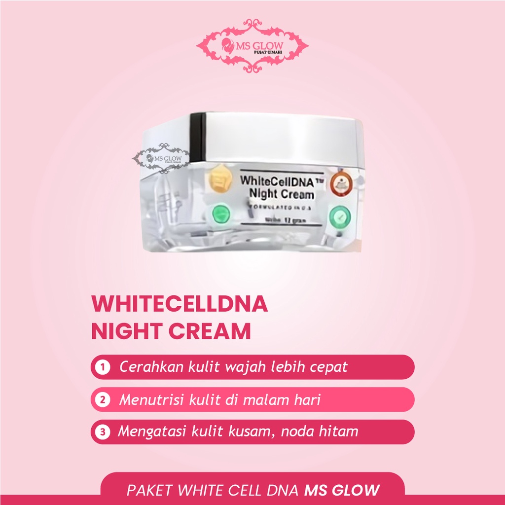 Ms Glow White Cell Dna Paket Skincare Perawatan Kulit Kusam Dan Pencerah Wajah By Msglowpusatcimahi-4