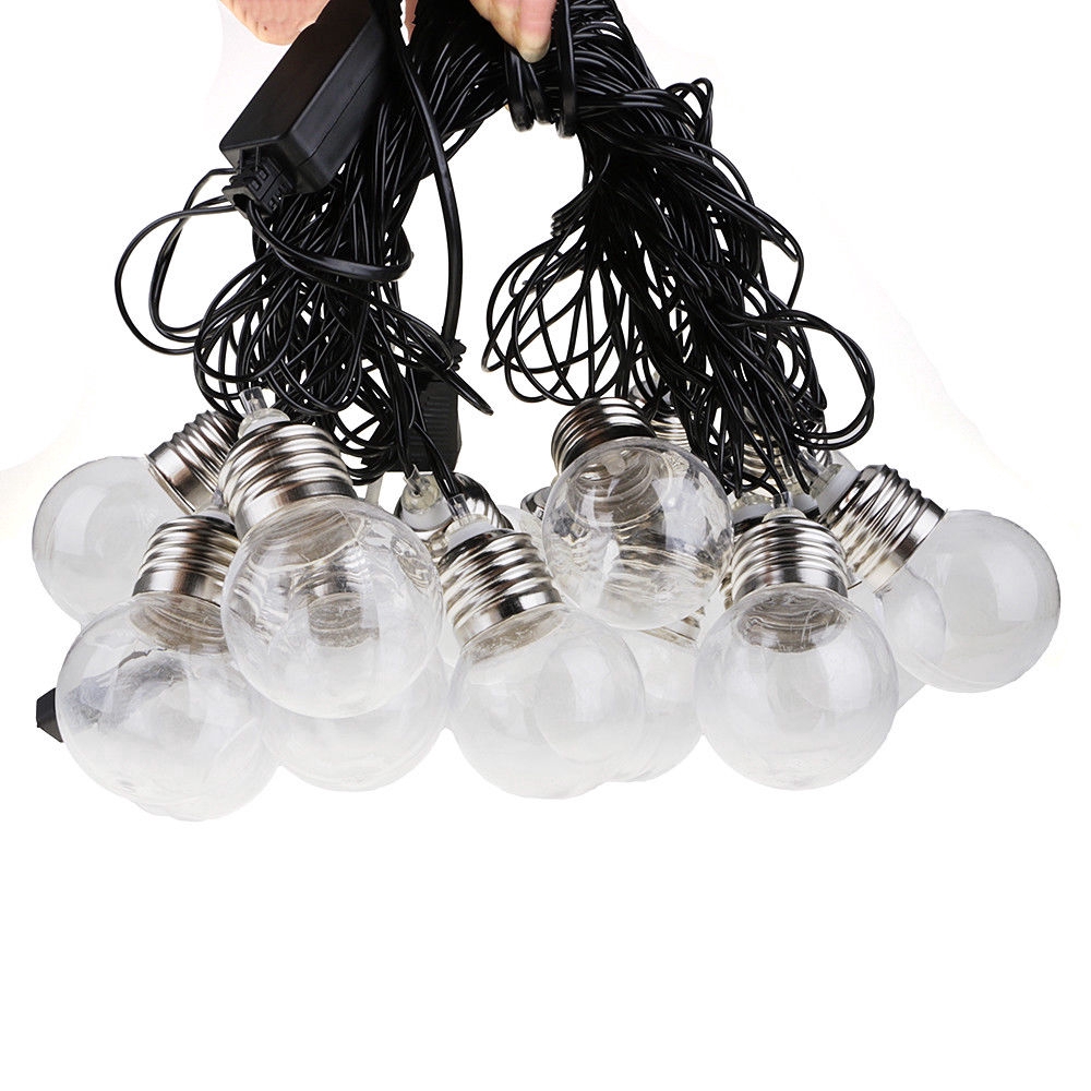 6M Lampu Kabel 20 LED Bentuk Bola Bening untuk Indoor / Outdoor