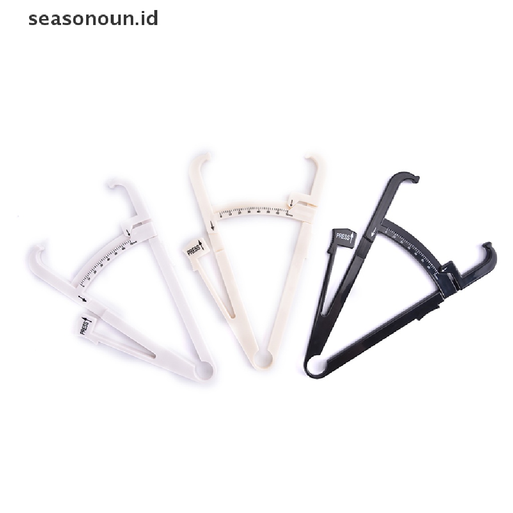 【seasonoun】 Personal Body Fat Caliper Skin Analyzer Measure Charts Fitness Health Tester .