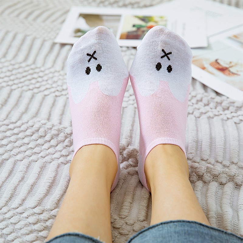 OVERFLOWS.ID Kaos Kaki Semata Kaki Motif Hewam Lucu  Kucing Cat Kekinian Ankle Sock Korea Murah Lucu