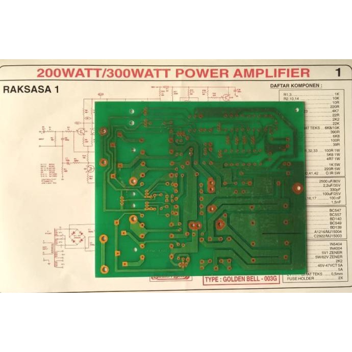 Pcb Power Amplifier Mono Raksasa Gb 003 Fiber Nivic00 Ayo Order