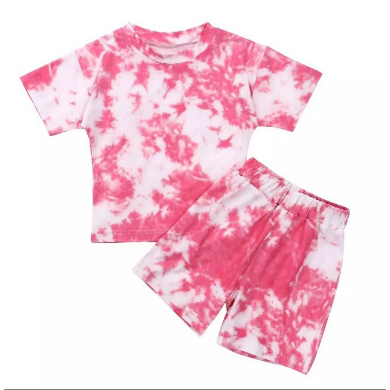 VS X - TIE DYE SHIRT SETELAN ANAK/KAOS VIRAL/KAOS ANAK/TIE DYE SHIRT/ LENGAN PENDEK/BAJU ANAK